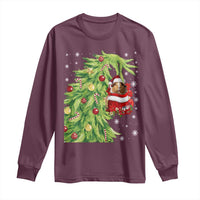 Funny Christmas Guinea In Green Hand Naughty Long Sleeve Shirt Cute Pet Lover Gift - Wonder Print Shop