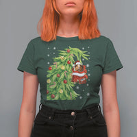 Funny Christmas Guinea In Green Hand Naughty T Shirt For Women Cute Pet Lover Gift - Wonder Print Shop