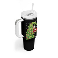 Funny Christmas Guinea In Green Hand Naughty Tumbler With Handle Cute Pet Lover Gift - Wonder Print Shop