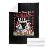 Have Yourself A Wheeky Little Christmas Throw Blanket Funny Guinea Pig Lover - Wonder Print Shop