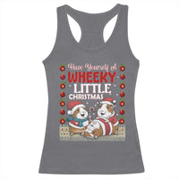 Have Yourself A Wheeky Little Christmas Racerback Tank Top Funny Guinea Pig Lover - Wonder Print Shop