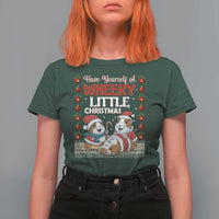 Have Yourself A Wheeky Little Christmas T Shirt For Women Funny Guinea Pig Lover - Wonder Print Shop