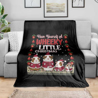 Christmas Guinea Pig Lover Throw Blanket Have Yourself A Wheeky Little - Wonder Print Shop
