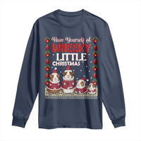 Christmas Guinea Pig Lover Long Sleeve Shirt Have Yourself A Wheeky Little - Wonder Print Shop