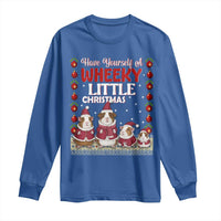 Christmas Guinea Pig Lover Long Sleeve Shirt Have Yourself A Wheeky Little - Wonder Print Shop