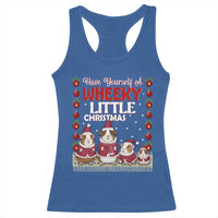 Christmas Guinea Pig Lover Racerback Tank Top Have Yourself A Wheeky Little - Wonder Print Shop