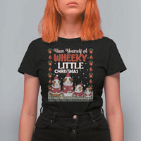 Christmas Guinea Pig Lover T Shirt For Women Have Yourself A Wheeky Little - Wonder Print Shop