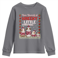 Christmas Guinea Pig Lover Youth Sweatshirt Have Yourself A Wheeky Little - Wonder Print Shop