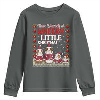 Christmas Guinea Pig Lover Youth Sweatshirt Have Yourself A Wheeky Little - Wonder Print Shop