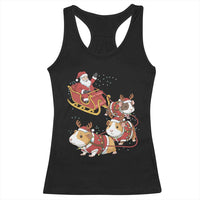 Funny Christmas Guinea Pig Lover Gift Racerback Tank Top Santa Pig Sleigh Crew - Wonder Print Shop