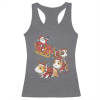 Funny Christmas Guinea Pig Lover Gift Racerback Tank Top Santa Pig Sleigh Crew - Wonder Print Shop