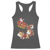 Funny Christmas Guinea Pig Lover Gift Racerback Tank Top Santa Pig Sleigh Crew - Wonder Print Shop