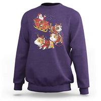 Funny Christmas Guinea Pig Lover Gift Sweatshirt Santa Pig Sleigh Crew - Wonder Print Shop