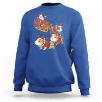 Funny Christmas Guinea Pig Lover Gift Sweatshirt Santa Pig Sleigh Crew - Wonder Print Shop