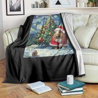 Santa Guinea Pig Starry Night Inspired Throw Blanket Funny Christmas Gift - Wonder Print Shop