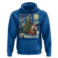 Santa Guinea Pig Starry Night Inspired Hoodie Funny Christmas Gift - Wonder Print Shop