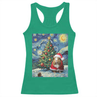 Santa Guinea Pig Starry Night Inspired Racerback Tank Top Funny Christmas Gift - Wonder Print Shop