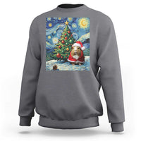 Santa Guinea Pig Starry Night Inspired Sweatshirt Funny Christmas Gift - Wonder Print Shop