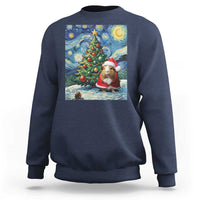 Santa Guinea Pig Starry Night Inspired Sweatshirt Funny Christmas Gift - Wonder Print Shop