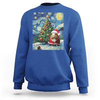 Santa Guinea Pig Starry Night Inspired Sweatshirt Funny Christmas Gift - Wonder Print Shop