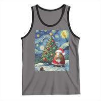 Santa Guinea Pig Starry Night Inspired Tank Top Funny Christmas Gift - Wonder Print Shop