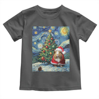 Santa Guinea Pig Starry Night Inspired Toddler T Shirt Funny Christmas Gift - Wonder Print Shop