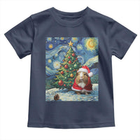Santa Guinea Pig Starry Night Inspired Toddler T Shirt Funny Christmas Gift - Wonder Print Shop