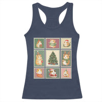 Tis The Season To Be Wheeky Racerback Tank Top Christmas Guinea Pig Gift - Wonder Print Shop