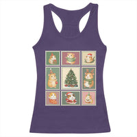 Tis The Season To Be Wheeky Racerback Tank Top Christmas Guinea Pig Gift - Wonder Print Shop