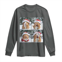 Funny Guinea Pig With Santa Hat Photobooth Long Sleeve Shirt Christmas Gift - Wonder Print Shop