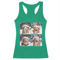 Funny Guinea Pig With Santa Hat Photobooth Racerback Tank Top Christmas Gift - Wonder Print Shop