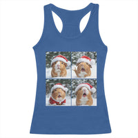 Funny Guinea Pig With Santa Hat Photobooth Racerback Tank Top Christmas Gift - Wonder Print Shop
