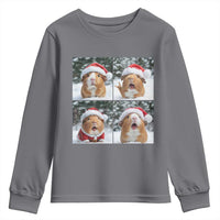 Funny Guinea Pig With Santa Hat Photobooth Youth Sweatshirt Christmas Gift - Wonder Print Shop