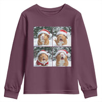 Funny Guinea Pig With Santa Hat Photobooth Youth Sweatshirt Christmas Gift - Wonder Print Shop