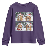 Funny Guinea Pig With Santa Hat Photobooth Youth Sweatshirt Christmas Gift - Wonder Print Shop