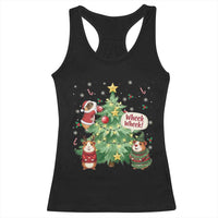 Wheek Wheek Guinea Pig Christmas Outfit Racerback Tank Top Cavy Lover Gift - Wonder Print Shop