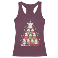 Fa La La La Guinea Pigs Racerback Tank Top Funny Christmas Cavy Lover Gift - Wonder Print Shop