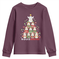 Fa La La La Guinea Pigs Youth Sweatshirt Funny Christmas Cavy Lover Gift - Wonder Print Shop