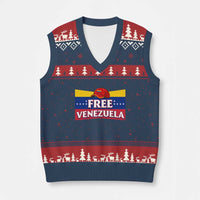 Free Venezuela Flag Patriotic V-Neck Knit Sweater Vest Venezuela Pride - Wonder Print Shop