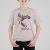 American Venezuela Support Freedom T Shirt For Kid Venezuelan Free - Wonder Print Shop