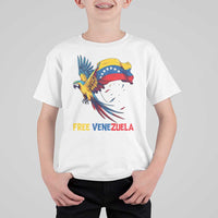 American Venezuela Support Freedom T Shirt For Kid Venezuelan Free - Wonder Print Shop
