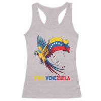 American Venezuela Support Freedom Racerback Tank Top Venezuelan Free - Wonder Print Shop