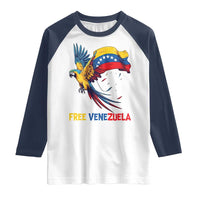 American Venezuela Support Freedom Raglan Shirt Venezuelan Free - Wonder Print Shop