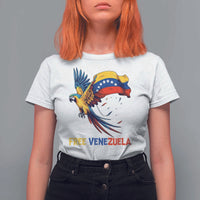 American Venezuela Support Freedom T Shirt For Women Venezuelan Free - Wonder Print Shop