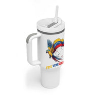 American Venezuela Support Freedom Tumbler With Handle Venezuelan Free - Wonder Print Shop