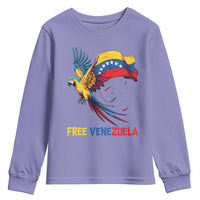American Venezuela Support Freedom Youth Sweatshirt Venezuelan Free - Wonder Print Shop