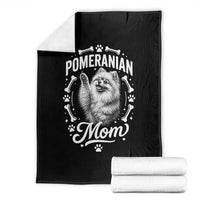 Vintage Pom Dog Mom Throw Blanket Pomeranian Lover Gift