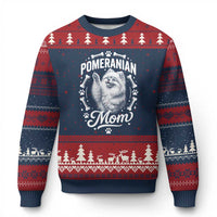 Vintage Pom Dog Mom Ugly Christmas Sweater Pomeranian Lover Gift