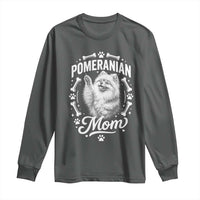 Vintage Pom Dog Mom Long Sleeve Shirt Pomeranian Lover Gift