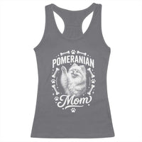 Vintage Pom Dog Mom Racerback Tank Top Pomeranian Lover Gift